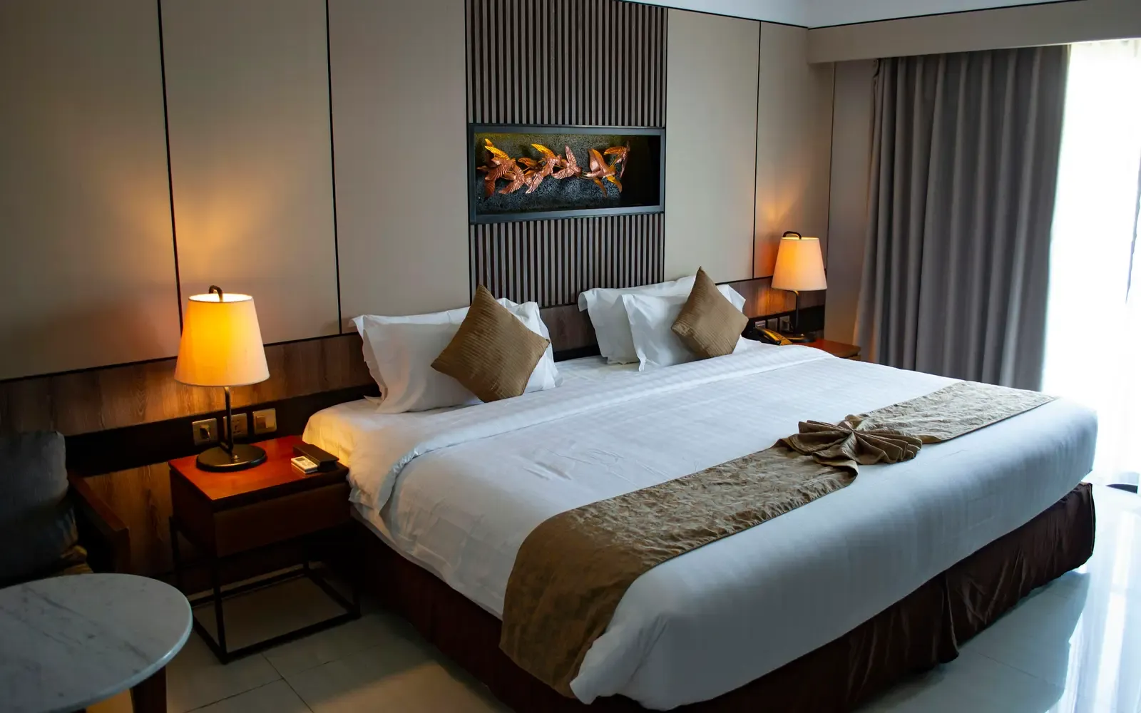 Einladendes Hotelzimmer der Pension