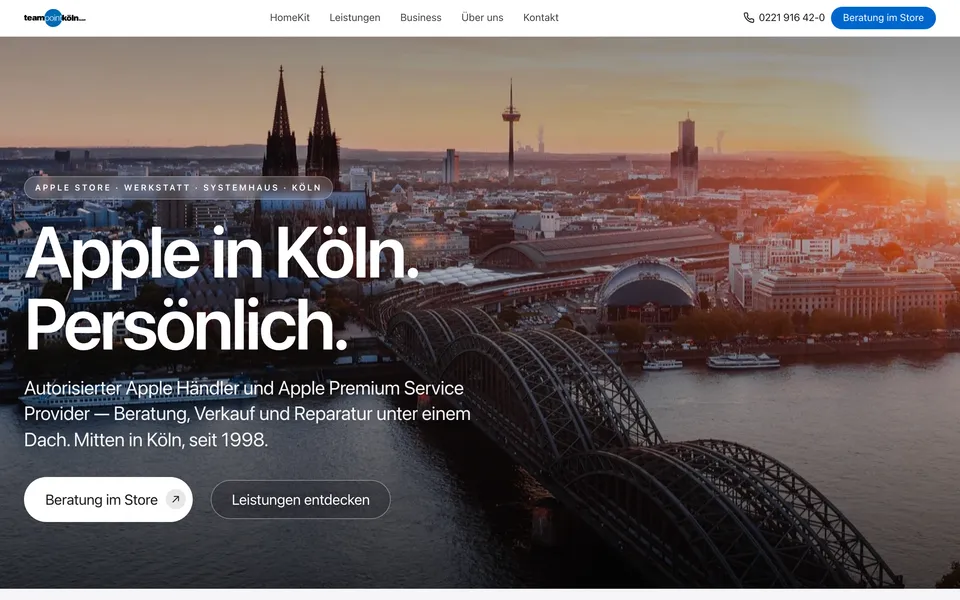 Website-Manufaktur-Demo-Seite für Teampoint Köln, Köln